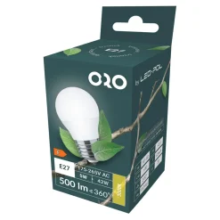 LED-POL Żarówki Klasyczne^Żarówka LED E27 5W barwa ciepła ORO-E27-G45-TOTO-5W-WW