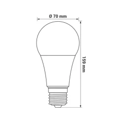LED-POL Żarówki Klasyczne^Żarówka LED E27 19W barwa ciepła ORO-ATOS-E27-A70-19W-WW