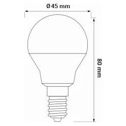 LED-POL Żarówki Klasyczne^Żarówka LED E14 5W barwa ciepła ORO-E14-G45-TOTO-5W-WW
