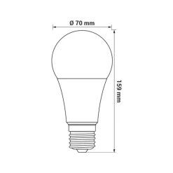 LED-POL Żarówka LED E27 19W barwa neutralna ORO-ATOS-E27-A70-19W-DW