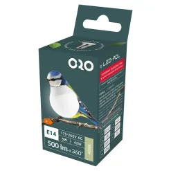 LED-POL Żarówka LED E14 5W barwa neutralna ORO-E14-G45-TOTO-5W-DW
