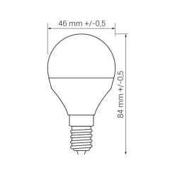 LED-POL Żarówki Klasyczne^Żarówka LED E14 8W barwa zimna ORO-E14-G45-TOTO-8W-CW