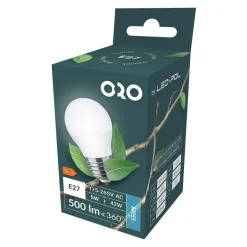 LED-POL Żarówki Klasyczne^Żarówka LED E27 5W barwa zimna ORO-E27-G45-TOTO-5W-CW