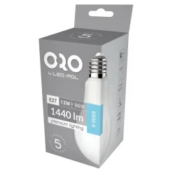 LED-POL Żarówki Klasyczne^Żarówka LED E27 12W barwa zimna ORO-PREMIUM-E27-A60-12W-XP