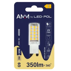 New LED-POL Żarówka LED G9 3W barwa neutralna AMM-G9-3W-DW