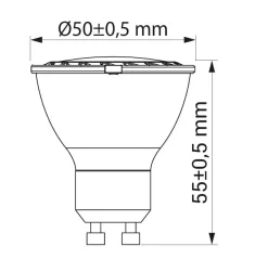 LED-POL Żarówki Klasyczne^Żarówka LED GU10 8W barwa neutralna ORO-GU10-HERA-8W-II