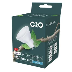 LED-POL Żarówka LED GU10 5W barwa zimna ORO-GU10-TOTO-5W-CW