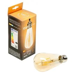 Hot LED-POL Żarówka ozdobna retro LED E27 4W barwa ciepła ORO-E27-ST64-FL-AMBER-4W