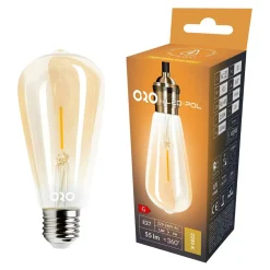 Clearance LED-POL Żarówka ozdobna retro LED E27 1,3W barwa ciepła ORO-E27-ST64-FL-AMBER-1,3W-WW