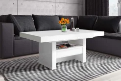Ławostoły|Stoliki Kawowe^Ławostół z szufladą AVERSA LUX MAT biały