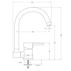 Outlet Deante Bateria składana ASTER BCA 061M chrom