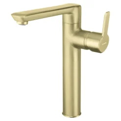 New Deante Bateria umywalkowa wysoka BQA R20K złoto szczotkowane ARNIKA