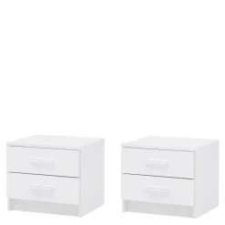 Outlet Exline Białe szafki nocne MARSYLIA 2 szt