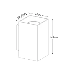 Zumaline Kinkiety^Biały minimalistyczny kinkiet SANDY WL SQUARE