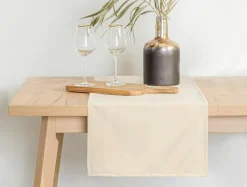 Outlet Bieżnik welurowy beżowy VELVIO 40x130 cm
