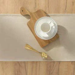 Outlet Bieżnik welurowy beżowy VELVIO 40x130 cm