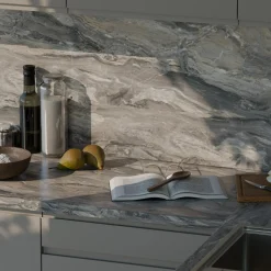 Qubik Blaty Laminowane^Blat EGGER marmur cipollino szary 348x92 cm
