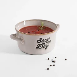 inny Miski, Patery I Półmiski^Bulionówka ceramiczna beżowa 580 ml