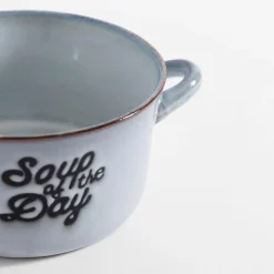 inny Miski, Patery I Półmiski^Bulionówka ceramiczna szara 580 ml