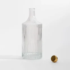 inny Dzbanki I Karafki^Butelka szklana ryflowana 1 l
