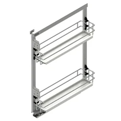 Systemy Cargo^Cargo podblatowe boczne do szafki 15 cm, front wysuwny, srebrno-białe
