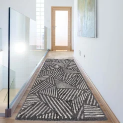 Discount inny Chodnik geometryczny antracytowy NORWAY 67x160 cm