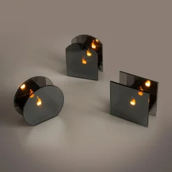 inny Dekoracje Led^Dekoracja LED przydymione szkło KOMINEK 10x5x10 cm