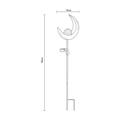 Zumaline Lampy Ogrodowe|Lampy Ogrodowe^Dekoracja zewnętrzna solarna LED IP44 PÓŁKSIĘŻYC