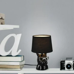 Hot Designerska lampa stołowa ceramiczna czarna DOSY