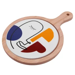 inny Miski, Patery I Półmiski^Deska do serwowania z ceramicznym talerzem 17,5 cm
