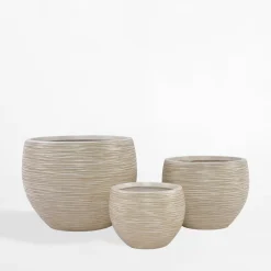 Clearance inny Donica ogrodowa okrągła beżowa 22 cm
