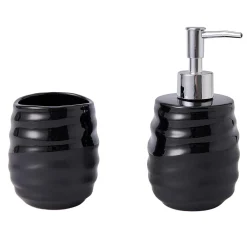 Akcesoria Łazienkowe|Akcesoria Łazienkowe^Dozownik do mydła ceramiczny czarny 17 cm