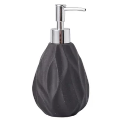 Discount Dozownik do mydła w płynie ceramiczny czarny 15,2 cm