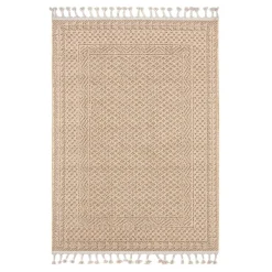 Dywany Zewnętrzne|Dywany Zewnętrzne^Dywan boho zewnętrzny beż BOUCLE 120x170 cm