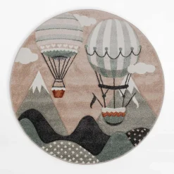 Dzieci inny Dywany Dziecięce|Dywany^Dywan BOND KIDS, balony, beżowo-zielony, okrągły, 120 cm