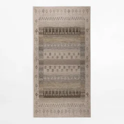 Clearance inny Dywan etniczny KEMET, szaro-beżowy, 80x150 cm