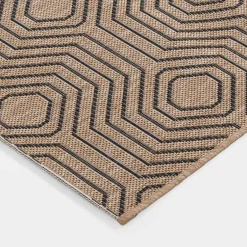 Sale inny Dywan geometryczny beżowy JUTA 80x150 cm