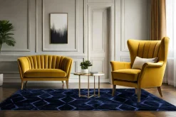 Best inny Dywan geometryczny granatowy TULSA 160x220 cm