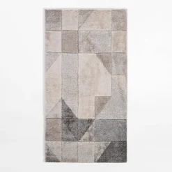 Sale inny Dywan geometryczny KERY, beżowo-szary, 80x150 cm