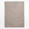 Clearance inny Dywan geometryczny MALAGA 3D, taupe, 120x160 cm