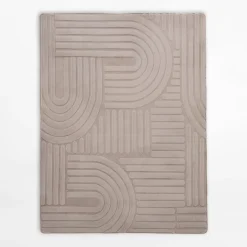 Clearance inny Dywan geometryczny MALAGA 3D, taupe, 120x160 cm