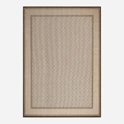 Outlet inny Dywan geometryczny z ramką LOTUS, beżowy, 160x230 cm