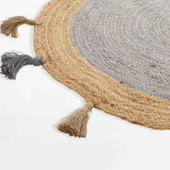 Discount inny Dywan jutowy BRUGA, geometryczny, okrągły, 100 cm