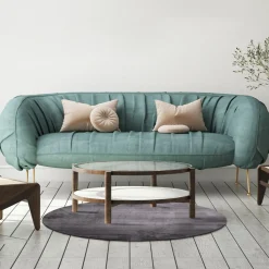 Clearance Dywan okrągły antracytowy PULY 100 cm