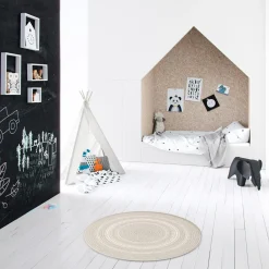 Dywany Zewnętrzne|Dywany Zewnętrzne^Dywan okrągły boho beżowy GINO 120 cm