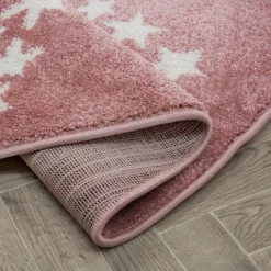 Dzieci Dywany Dziecięce|Dywany^Dywan okrągły KIDS GWIAZDA różowy 120 cm