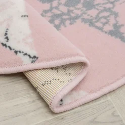 Discount Dywan okrągły różowy GWIAZDY 100 cm