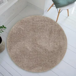 Discount Dywan okrągły taupe CLEVER 130 cm