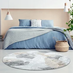 Discount Dywan okrągły w liście MIGUEL 120 cm