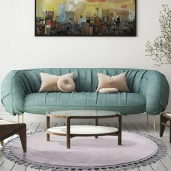 Sale Dywan okrągły z frędzlami szary PULLY 120 cm